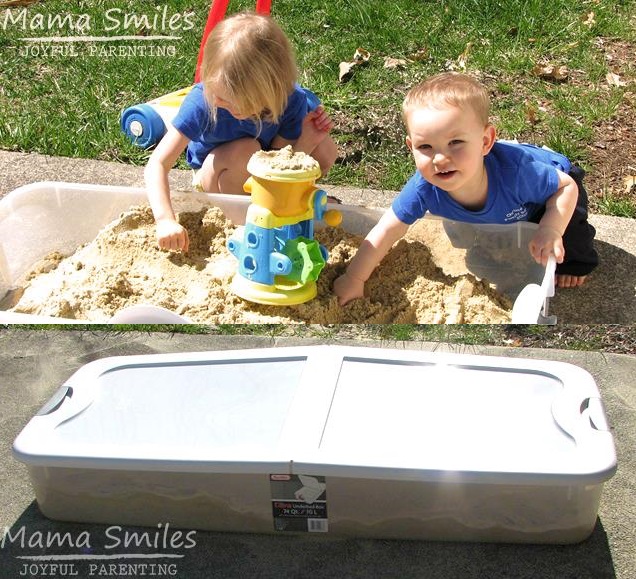 diy sandbox underbed storage mamasmiles