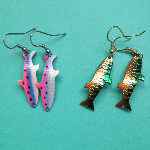 fishing lure earrings 1