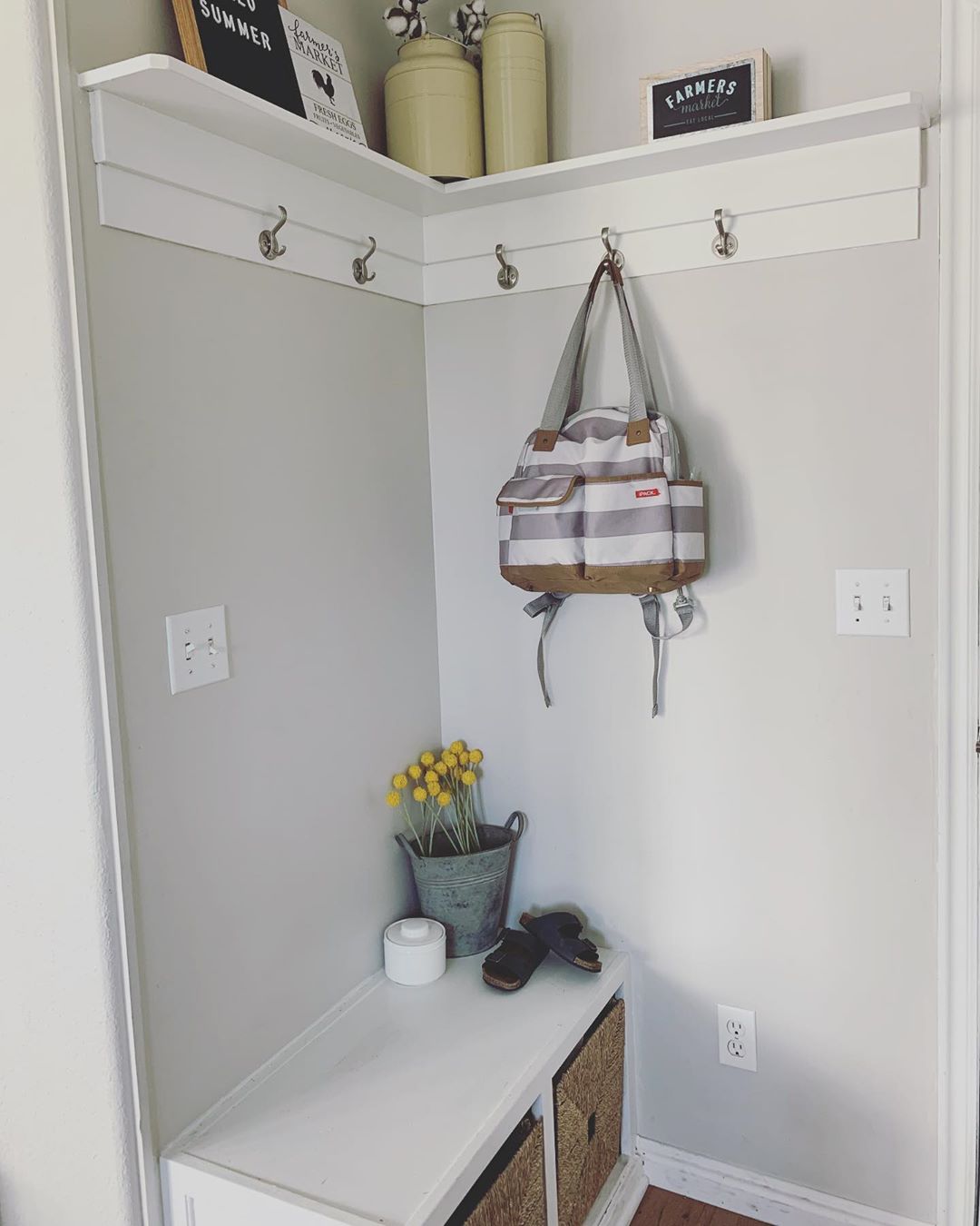 mudroom ideas tiny corner hooks and mudroom nook BzOBPWCgt0S