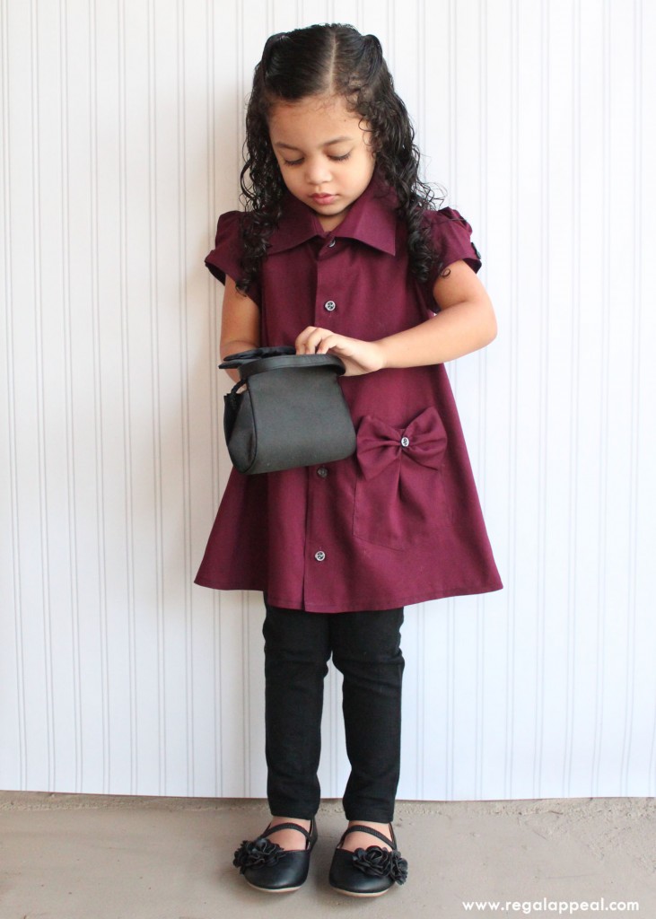 repurposed clothes kids from daddys work shirt to toddler tunic kcw winter challenge upcycled candiceayala