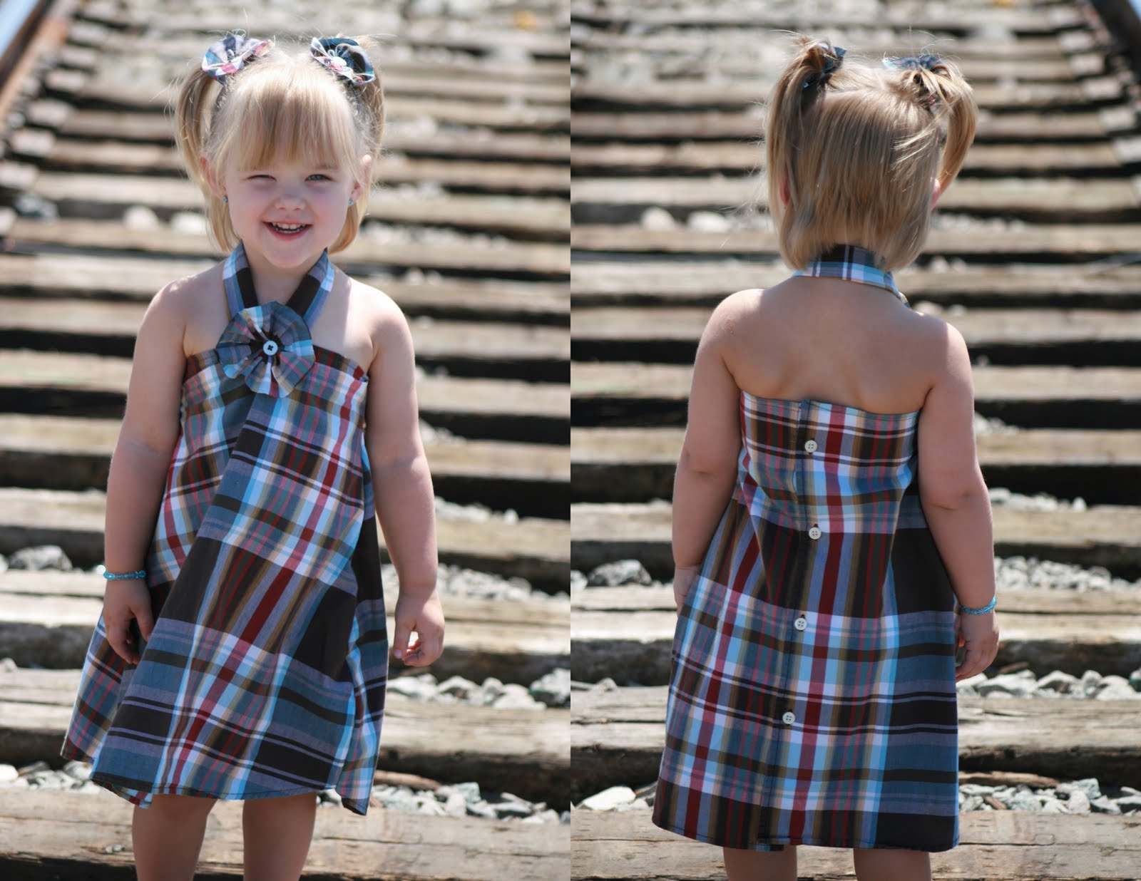 repurposed clothes kids mens shirt into toddler dress jensencrafts.blogspot