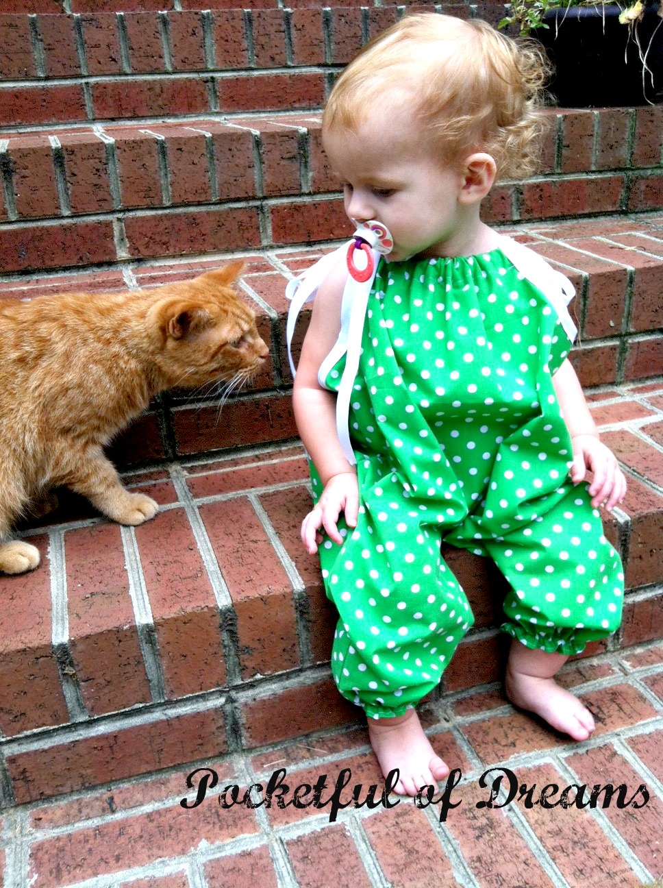 repurposed clothes kids romper from pillowcase thepocketfulofdreams