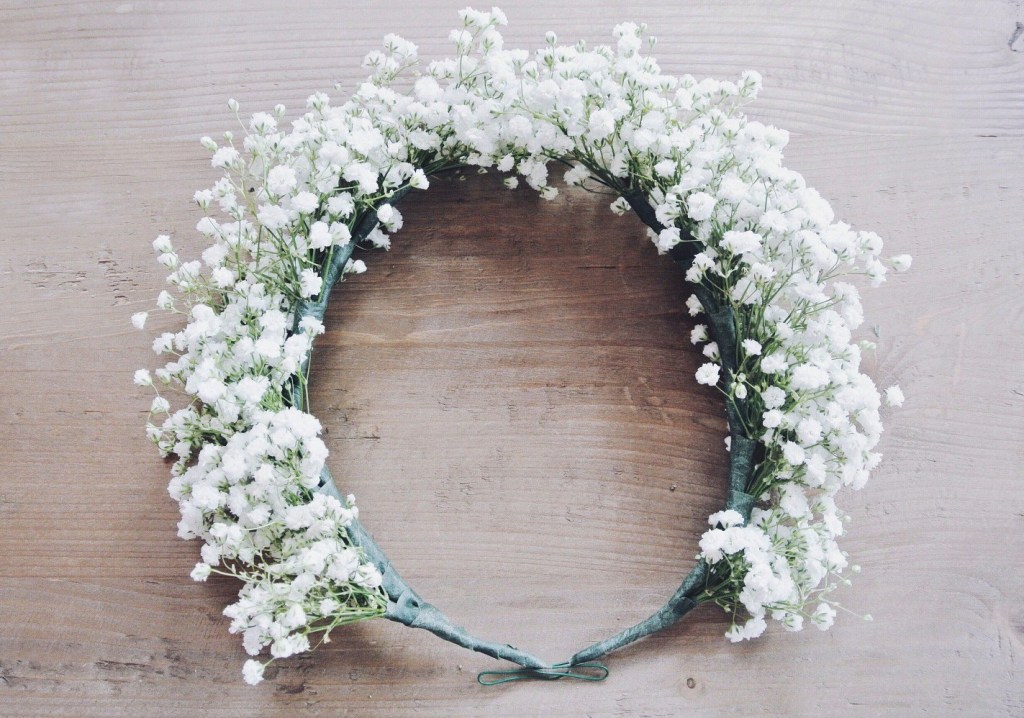 rustiic wedding babys breath flower crown zoewithlove