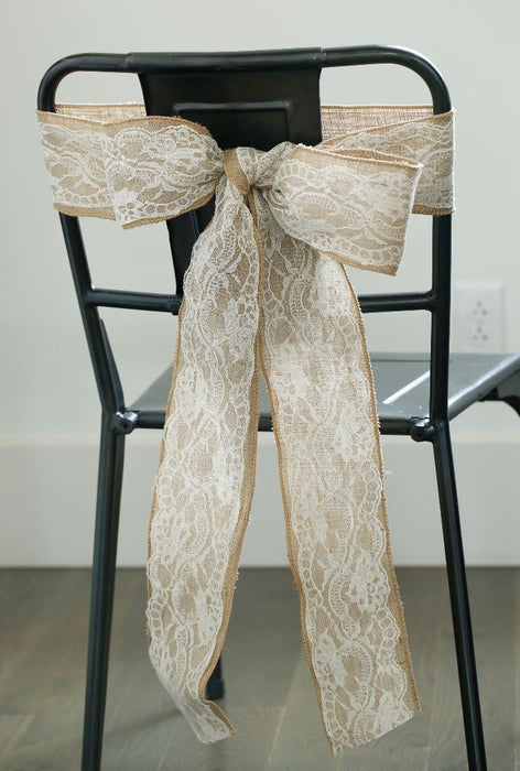 rustiic wedding decor burlap chair sash bow instructables.