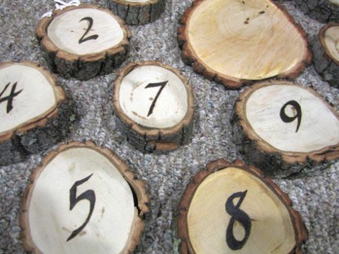 rustiic wedding decor rustic tamble numbers spotofteadesigns