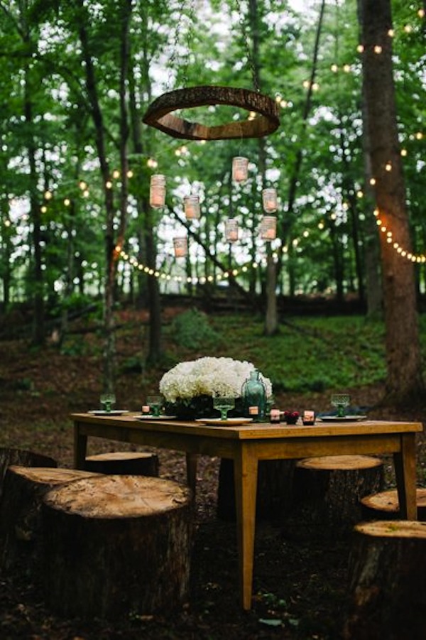 rustiic wedding decor wood chandelier capitolromance