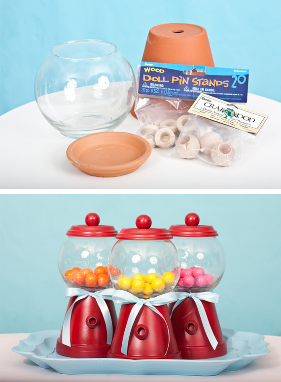 terracota DIY gumballs karaspartyideas.