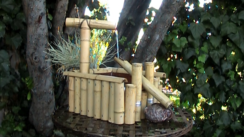 water features DIY Zen Bamboo Deer Chaser Shishi Odoshi Fauntain project theownerbuildernetwork