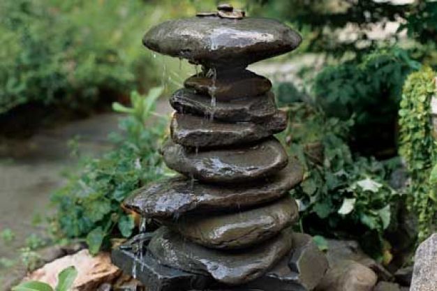 water features stacked river rocks instructables