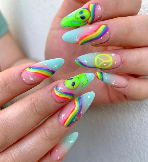 20 Neon Nails Ideas For The Raves