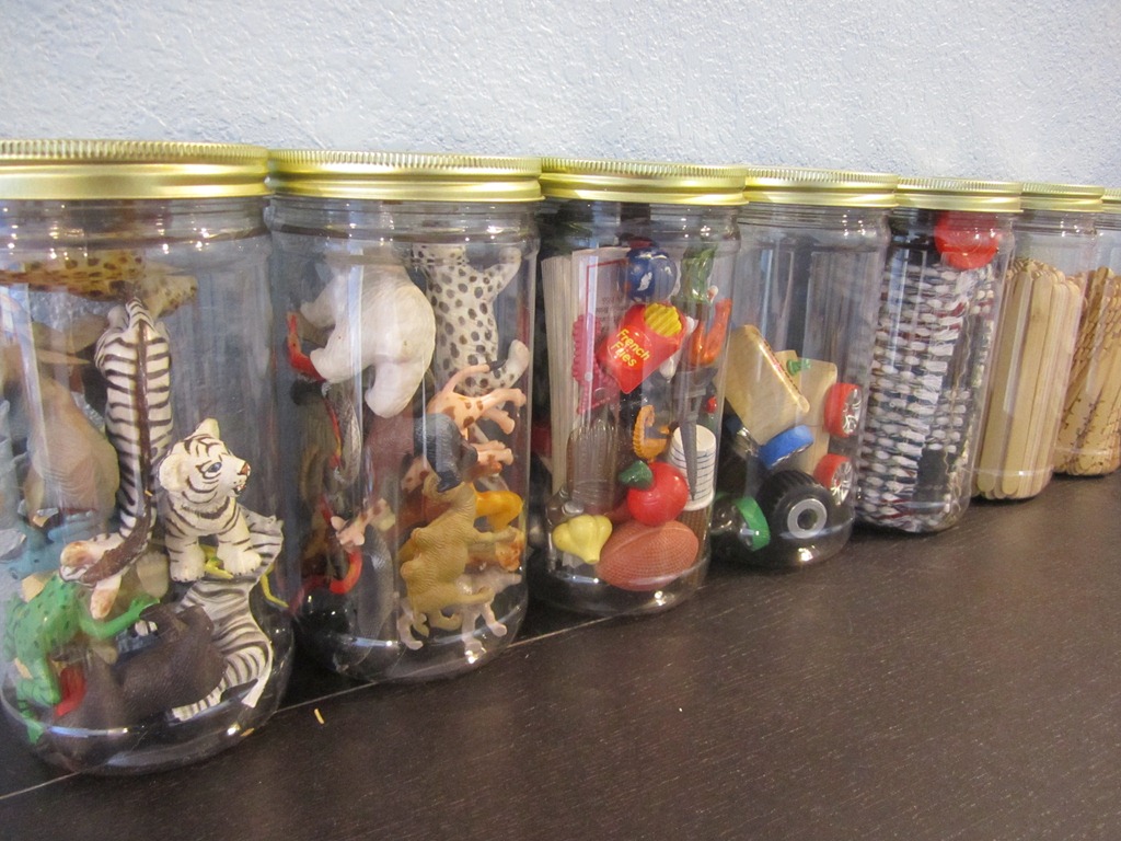 Mason jar organizer toy storage frugalbabe