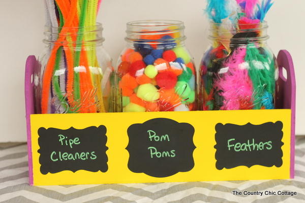 Mason jar tissue craft organizaer thecountrychiccottage