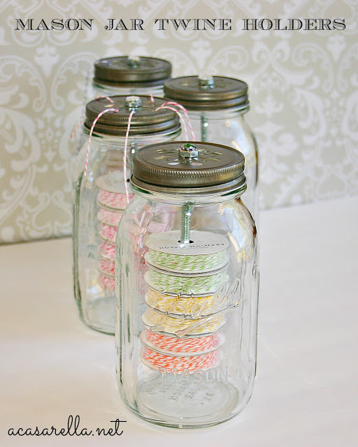 Mason jar tissue twine holders acasarella