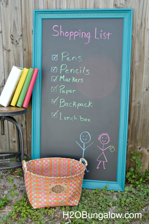 diy picture chalkboard h2obungalow