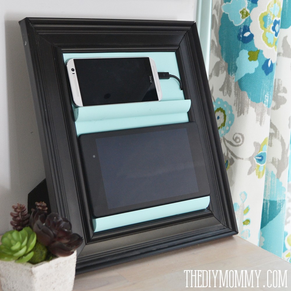 diy picture phone charging station thediymommy