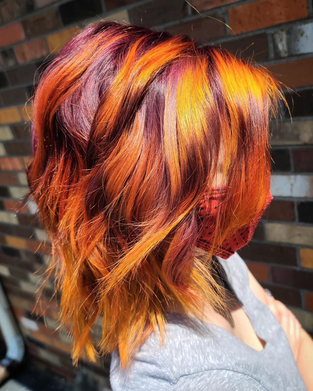 orange hair autumn prism orange and dark purple CEPs2ZhDyww