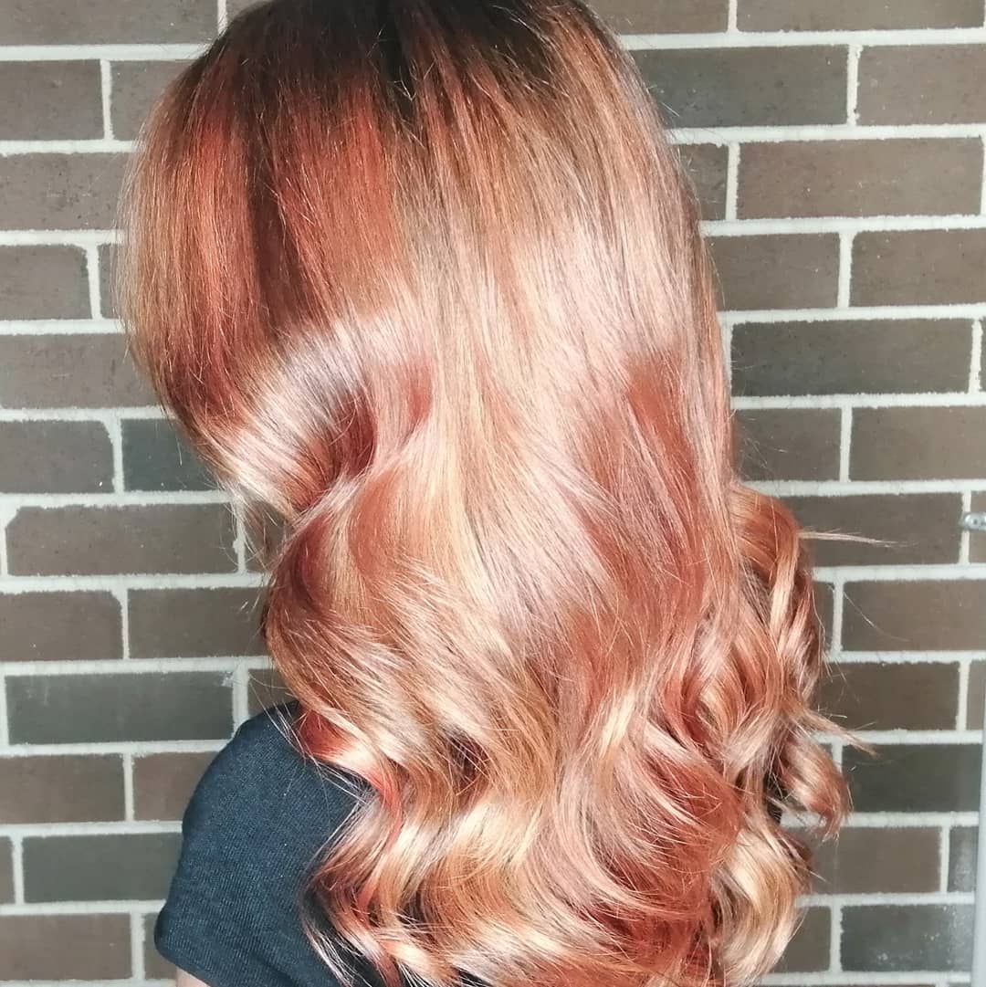 orange hair platinum orange balayage B ZLqHVhZW