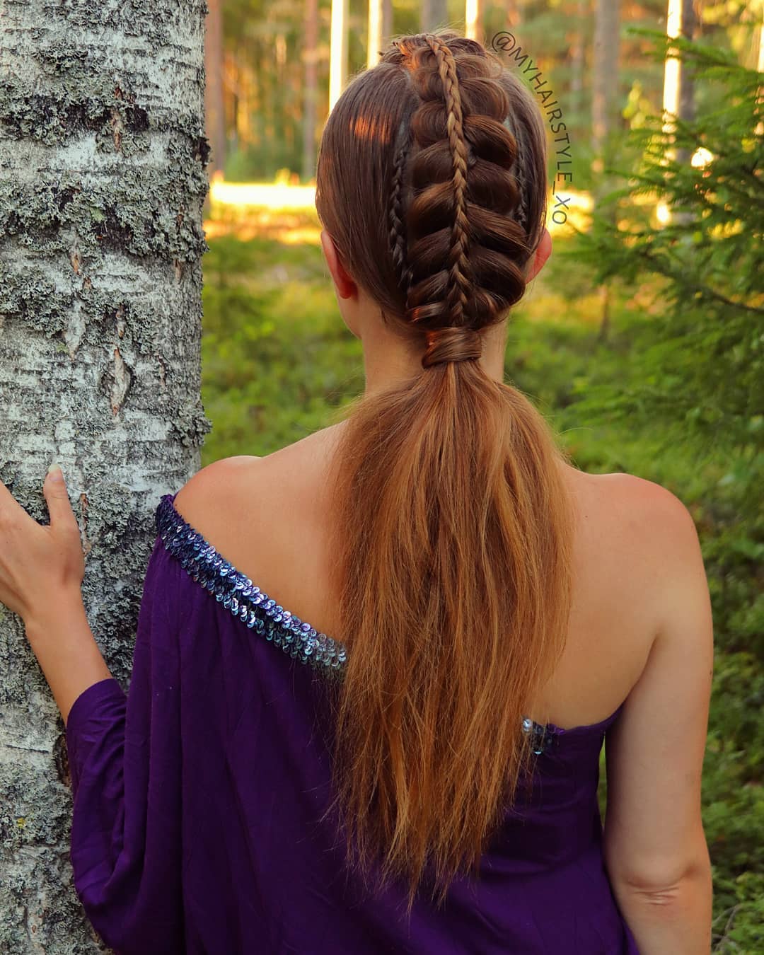 ponytail dutch braids with stacked braid on low messy ponytaill CEOyUKBgwWD