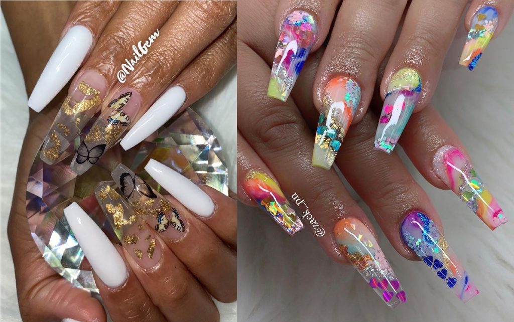 18 Vibrant Designs On Purely Crystal Clear Nails