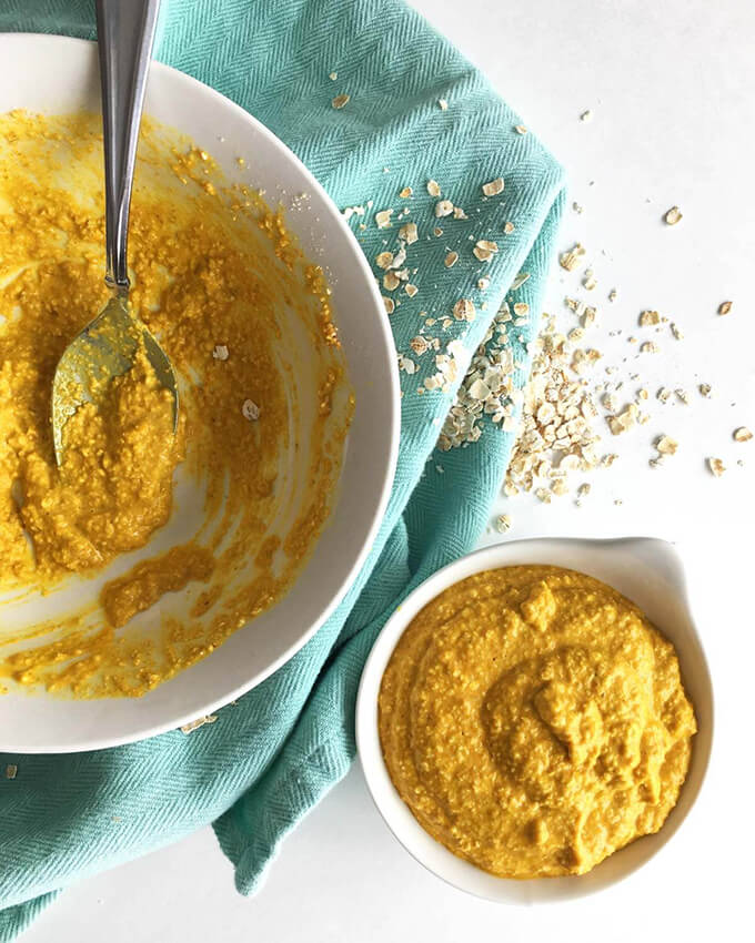 diy turmeric oatmeal face mask 1