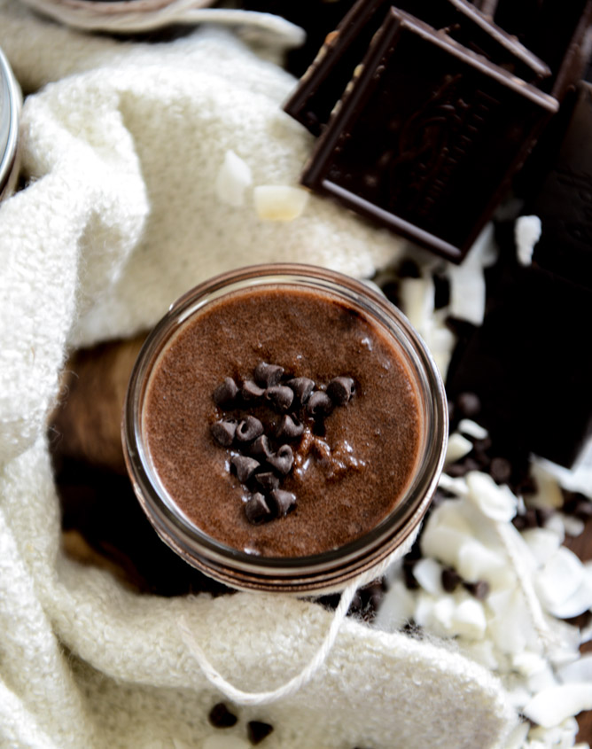 homemade chocolate coconut sugar scrub I howsweeteats.com 3 2