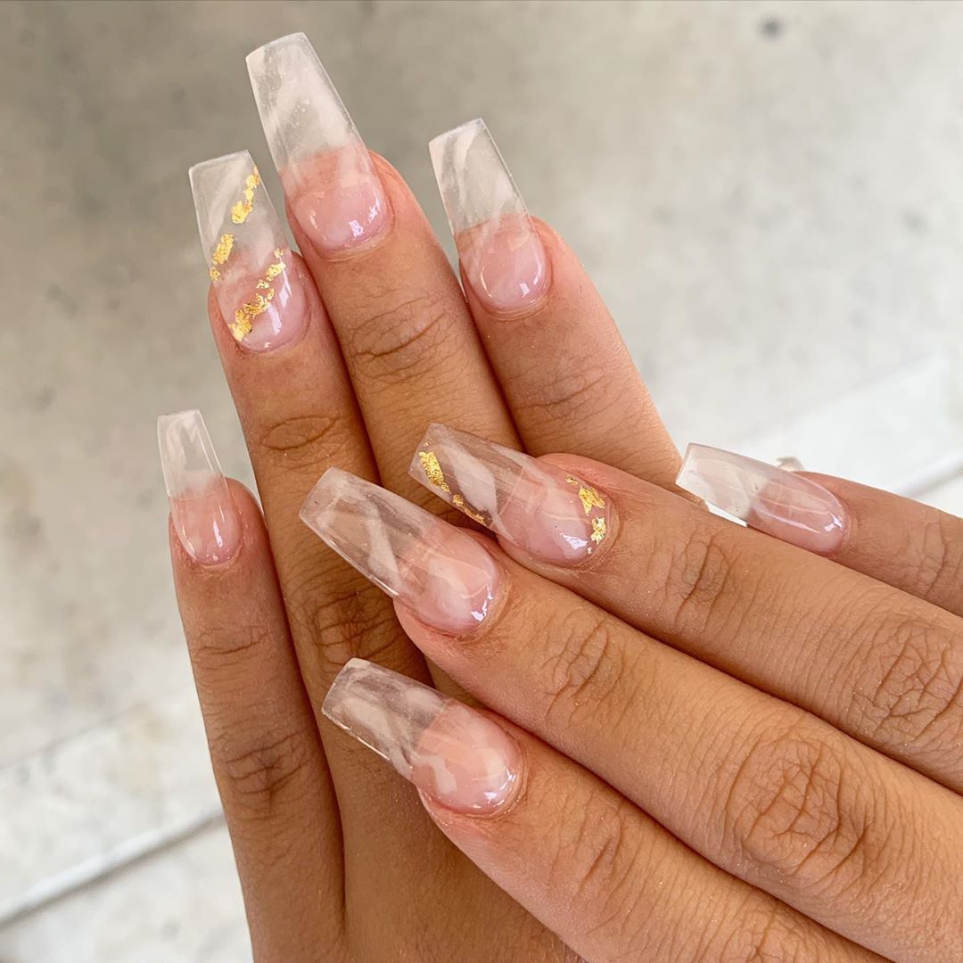 21 Mesmerizing Marble Nail Design For All Nail Shapes