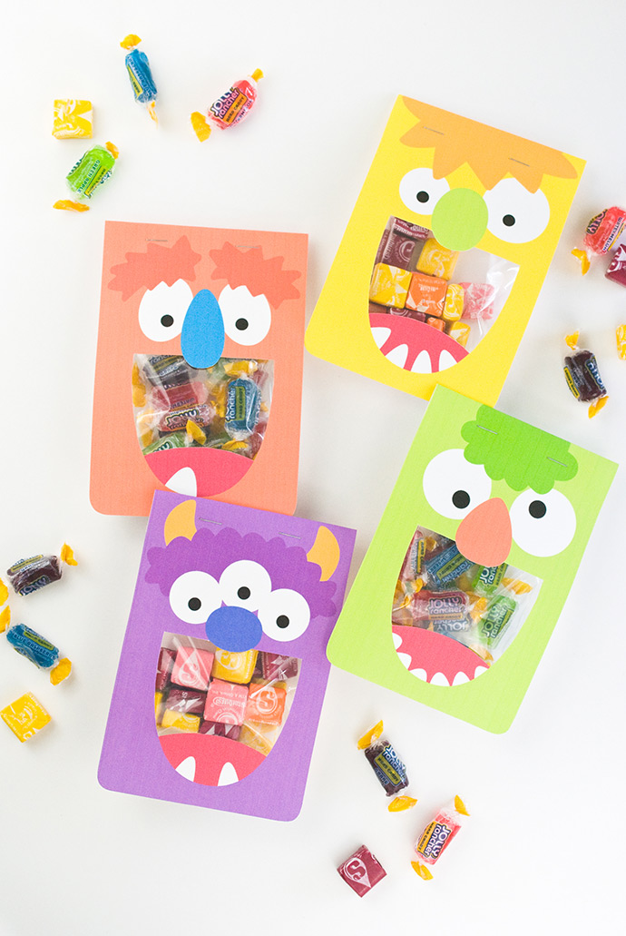 halloween bags silly monster treat bags handmadecharlotte