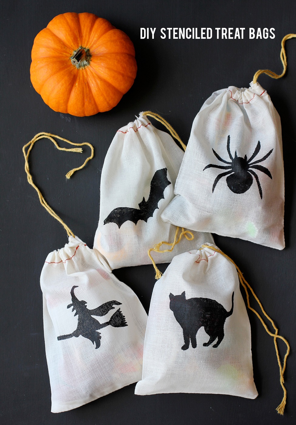 halloween bags stenciled aliceandlois