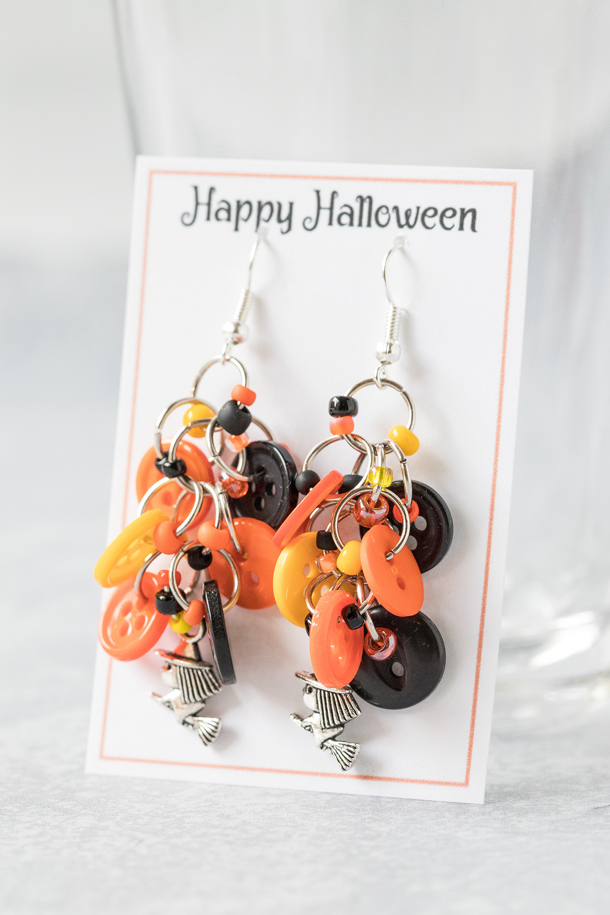 halloween jewelry button earrings roseclearfield