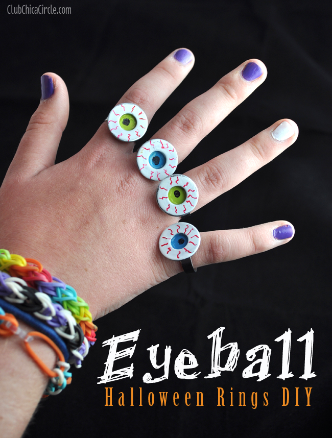 halloween jewelry homemade halloween eyeball rings craft idea club.chicacircle