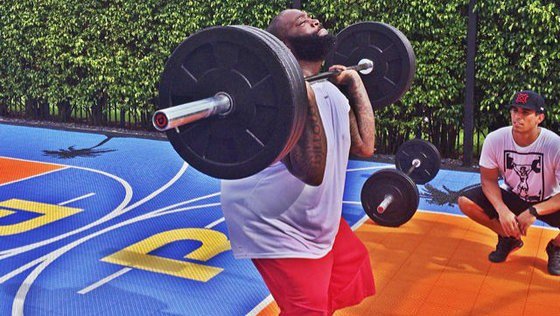 Rick Ross working out