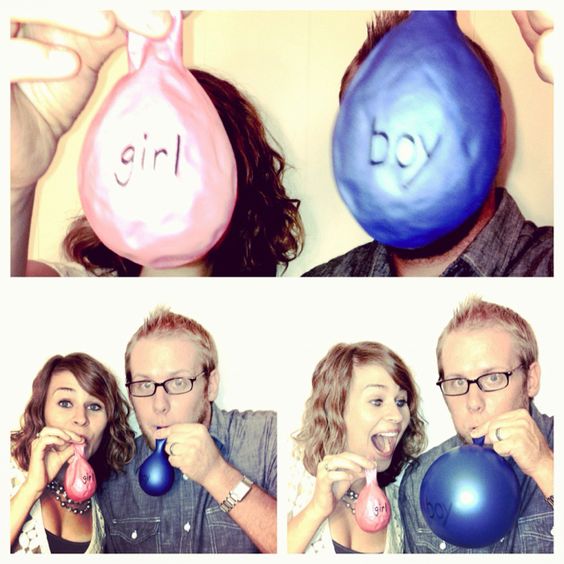 Gender Reveal ideas Blow up balloons pinterest