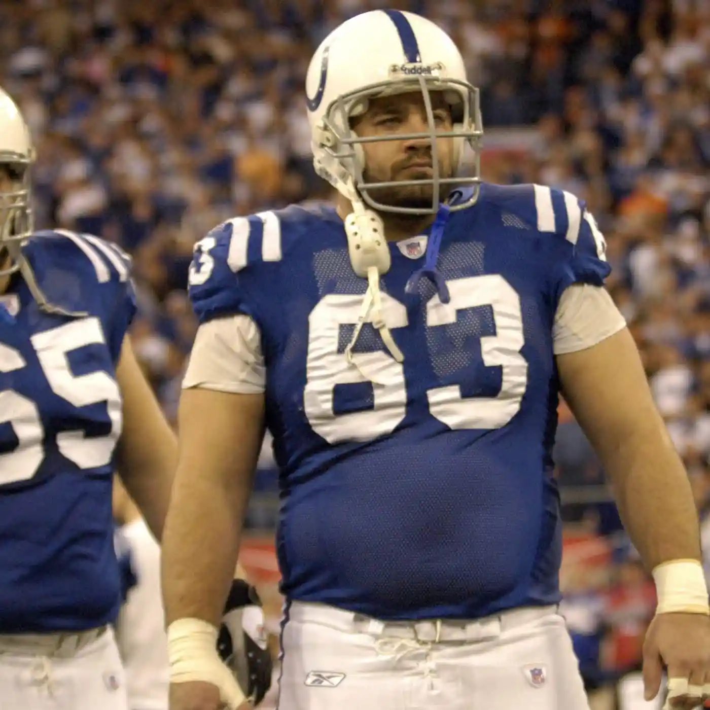 Jeff Saturday playing football, while he was fat