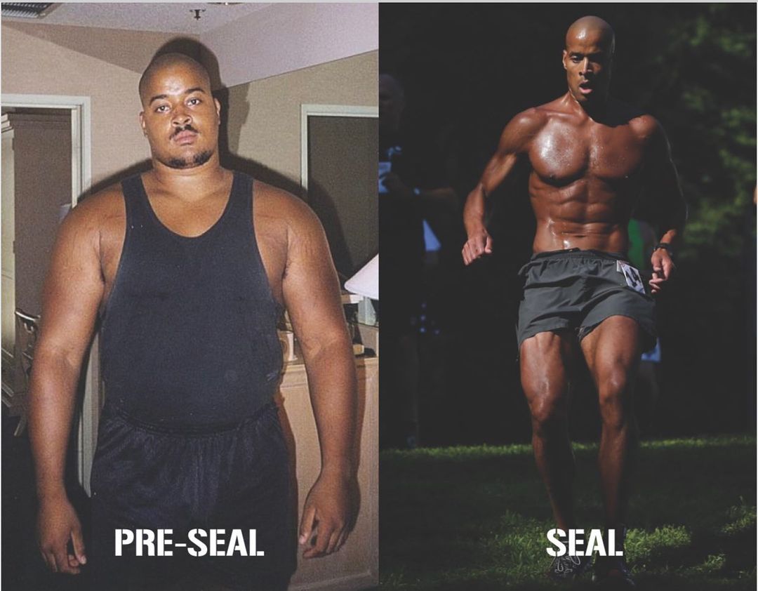 David Goggins pre-seal and after became seal