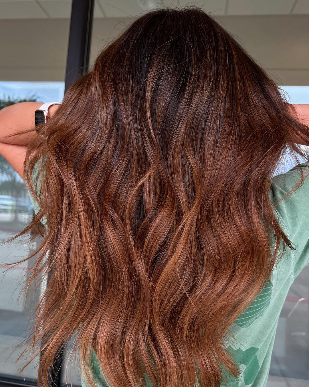 Brunette Balayage With Subtle Copper
