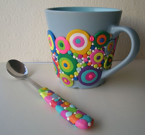 Clay Mug And Spoon Handle