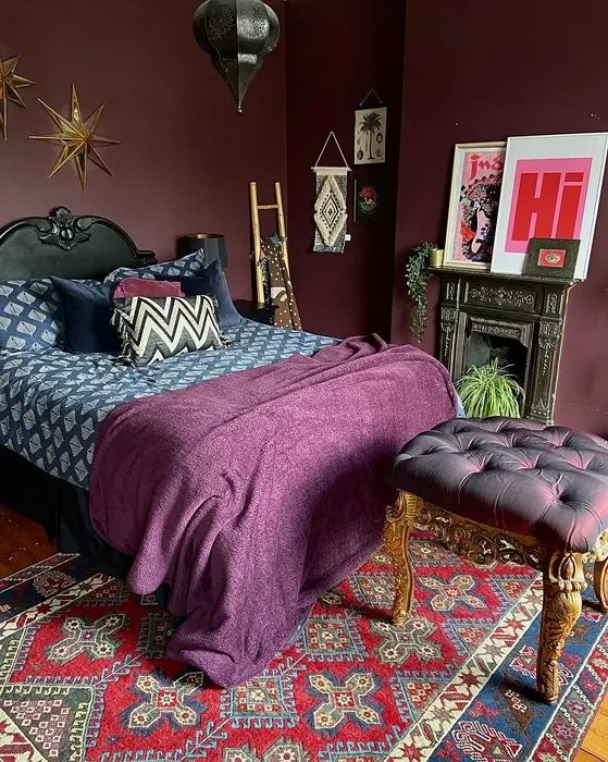 Dark Purple And Blue Bedroom