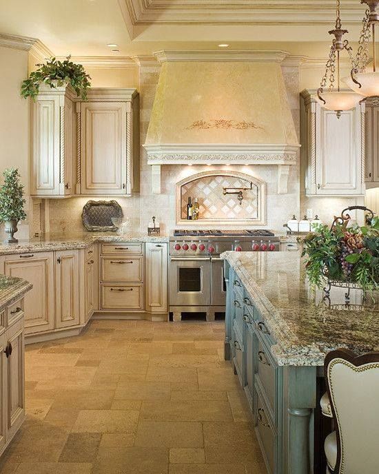 French Country Colors, Ivory, Baby Blue And Light Green Marble Combo