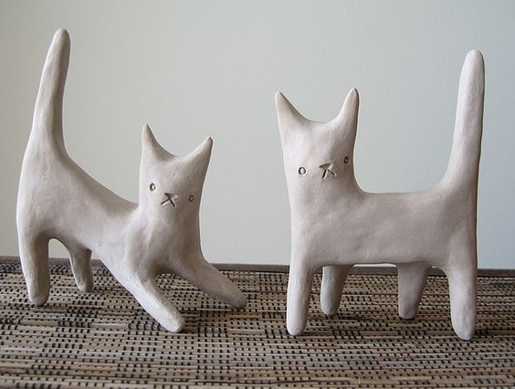 Kitten Clay Sculptures