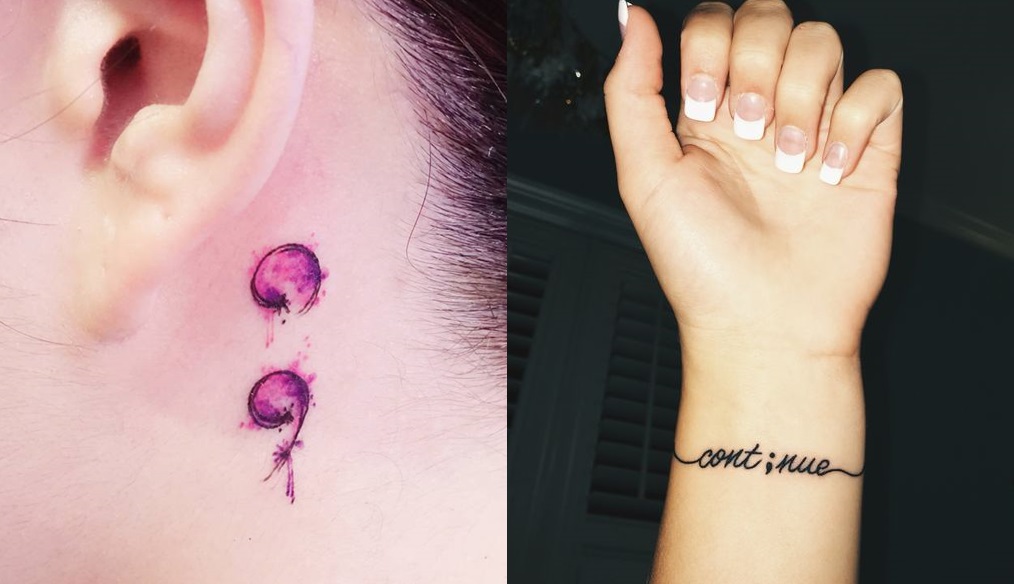 Semicolons tattoos