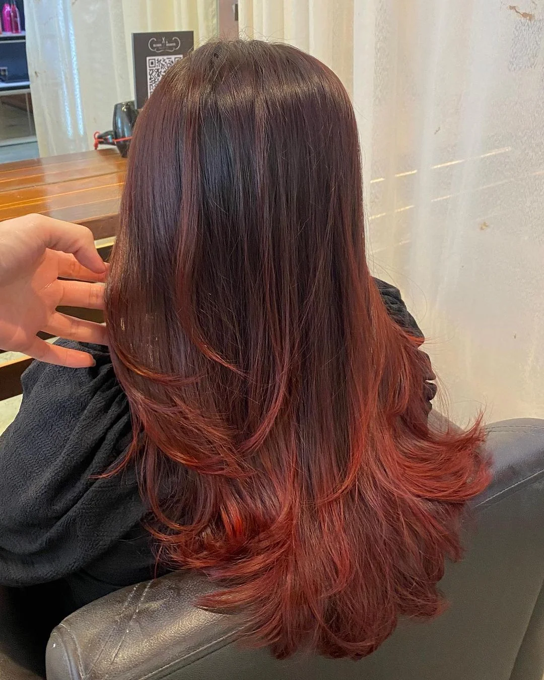 Red Copper Airtouch Balayage