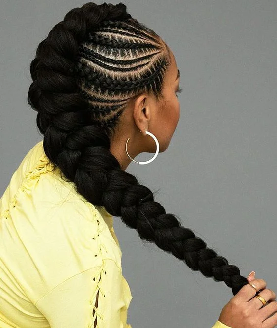 Side Layers of Goddess And Standard Cornrows