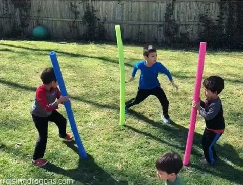 Standing Pool Noodle Game