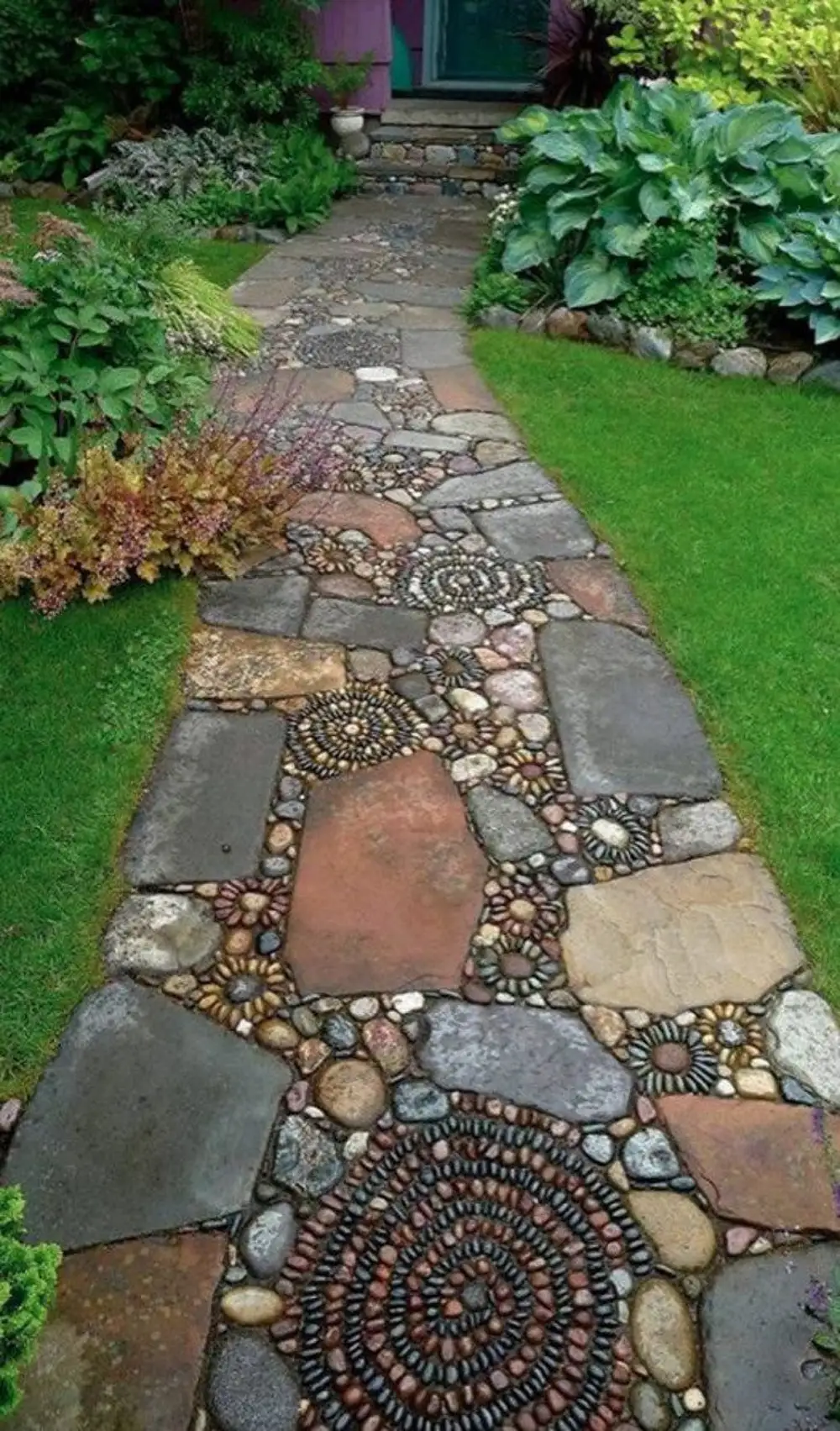 Stone Mosaic Walkway