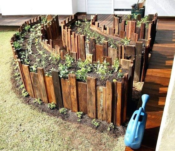 Tiered Garden From Repurposed Planks