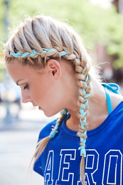 Waterfall Frnch Braid Pigtails