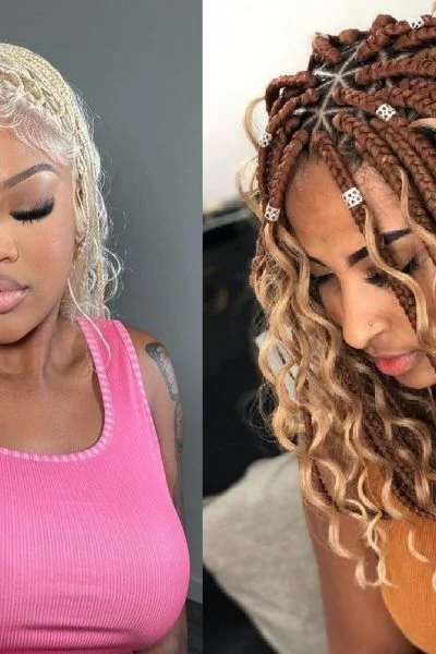 Blonde Boho Braids For Black Women1