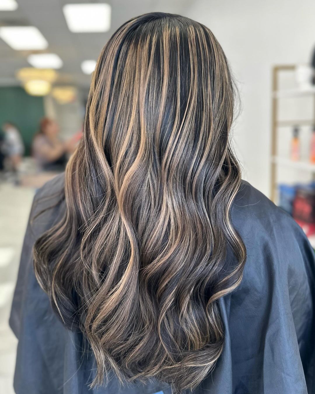 Brunette Caramel Balayage Waves