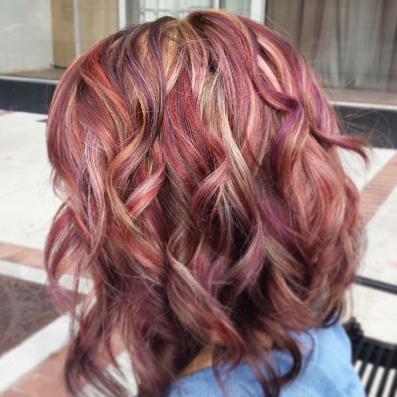 Cherry Blonde with Burgundy Swirl