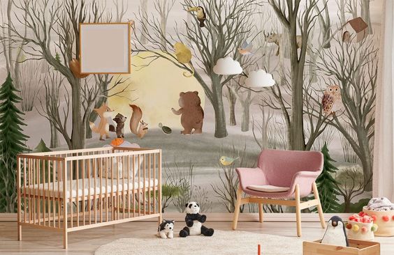 Enchanted Forest Animals Mural